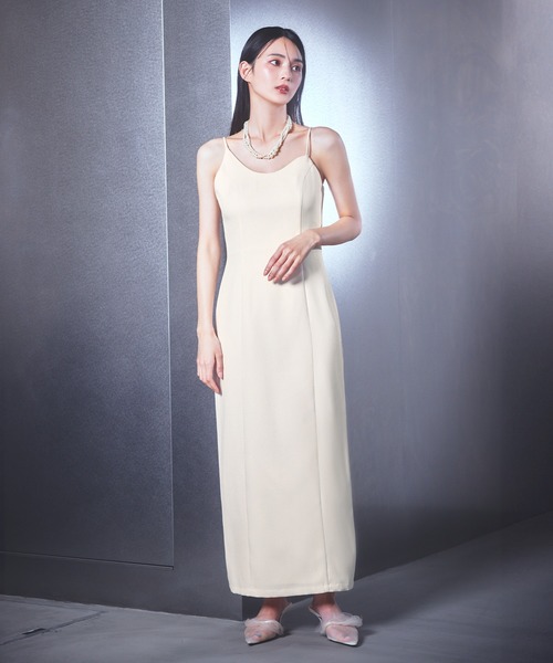 darial（ダリアル）の「【darial】asymmetry cami onepiece アシンメトリー キャミ ワンピース お呼ばれ 結婚式 二次会 成人式 同窓会 セレモニードレス パーティドレス オケージョンドレス（ドレス・レディース・ネイビー/アイボリー/ブラック/ベージュ・M/S）」の9枚目の写真