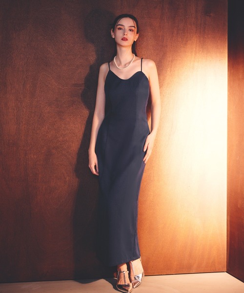 darial（ダリアル）の「【darial】asymmetry cami onepiece アシンメトリー キャミ ワンピース お呼ばれ 結婚式 二次会 成人式 同窓会 セレモニードレス パーティドレス オケージョンドレス（ドレス・レディース・ネイビー/アイボリー/ブラック/ベージュ・M/S）」の11枚目の写真