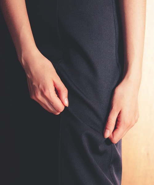 darial（ダリアル）の「【darial】asymmetry cami onepiece アシンメトリー キャミ ワンピース お呼ばれ 結婚式 二次会 成人式 同窓会 セレモニードレス パーティドレス オケージョンドレス（ドレス・レディース・ネイビー/アイボリー/ブラック/ベージュ・M/S）」の14枚目の写真