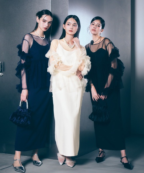 darial（ダリアル）の「【darial】asymmetry cami onepiece アシンメトリー キャミ ワンピース お呼ばれ 結婚式 二次会 成人式 同窓会 セレモニードレス パーティドレス オケージョンドレス（ドレス・レディース・ネイビー/アイボリー/ブラック/ベージュ・M/S）」の15枚目の写真