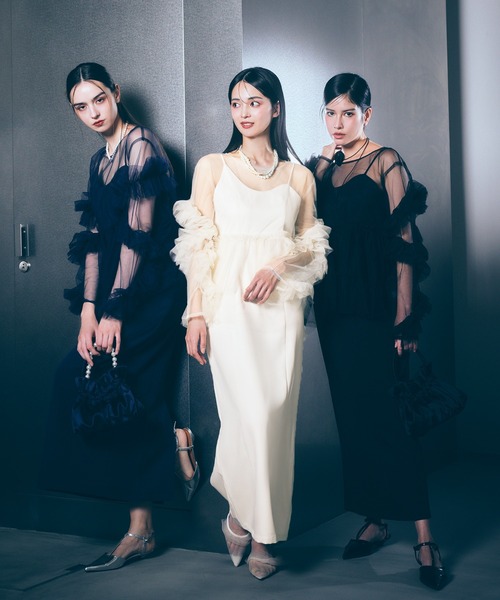 darial（ダリアル）の「【darial】asymmetry cami onepiece アシンメトリー キャミ ワンピース お呼ばれ 結婚式 二次会 成人式 同窓会 セレモニードレス パーティドレス オケージョンドレス（ドレス・レディース・ネイビー/アイボリー/ブラック/ベージュ・M/S）」の16枚目の写真