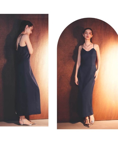 darial（ダリアル）の「【darial】asymmetry cami onepiece アシンメトリー キャミ ワンピース お呼ばれ 結婚式 二次会 成人式 同窓会 セレモニードレス パーティドレス オケージョンドレス（ドレス・レディース・ネイビー/アイボリー/ブラック/ベージュ・M/S）」の6枚目の写真