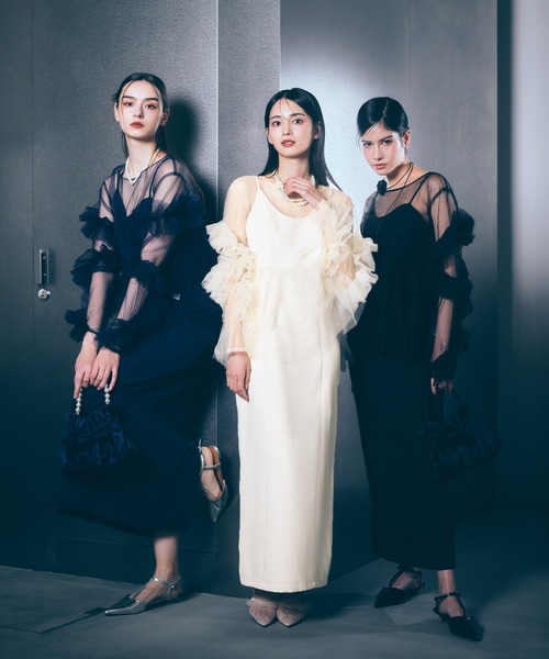 darial（ダリアル）の「【darial】asymmetry cami onepiece アシンメトリー キャミ ワンピース お呼ばれ 結婚式 二次会 成人式 同窓会 セレモニードレス パーティドレス オケージョンドレス（ドレス・レディース・ネイビー/アイボリー/ブラック/ベージュ・M/S）」の5枚目の写真