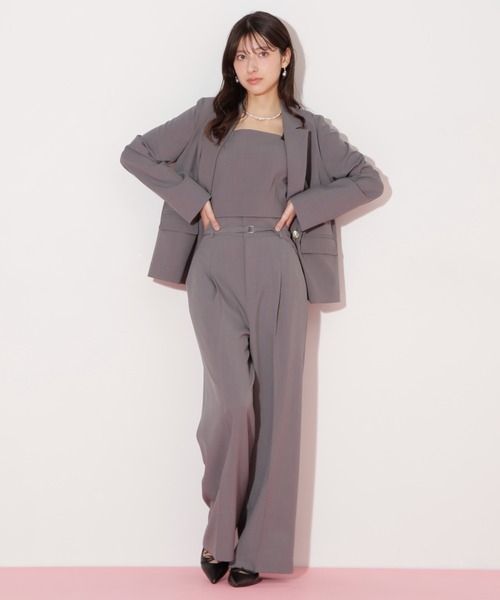 JILL by JILL STUART（ジルバイジルスチュアート）の「〈セットアップ対応〉サマーツイルテーラードジャケット（テーラードジャケット・レディース・グレー/ブルー/ベージュ・SMALL/MEDIUM）」の9枚目の写真