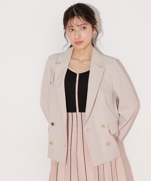 JILL by JILL STUART（ジルバイジルスチュアート）の「〈セットアップ対応〉サマーツイルテーラードジャケット（テーラードジャケット・レディース・グレー/ブルー/ベージュ・SMALL/MEDIUM）」の14枚目の写真