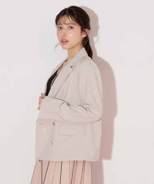 JILL by JILL STUART（ジルバイジルスチュアート）の「〈セットアップ対応〉サマーツイルテーラードジャケット（テーラードジャケット・レディース・グレー/ブルー/ベージュ・SMALL/MEDIUM）」の15枚目の写真