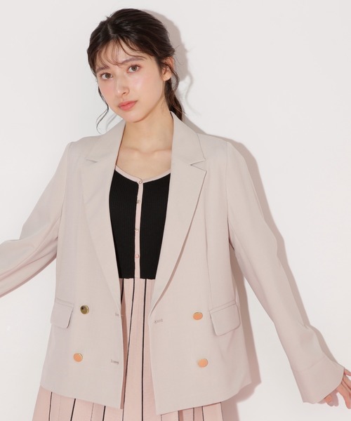 JILL by JILL STUART（ジルバイジルスチュアート）の「〈セットアップ対応〉サマーツイルテーラードジャケット（テーラードジャケット・レディース・グレー/ブルー/ベージュ・SMALL/MEDIUM）」の12枚目の写真