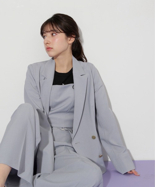 JILL by JILL STUART（ジルバイジルスチュアート）の「〈セットアップ対応〉サマーツイルテーラードジャケット（テーラードジャケット・レディース・グレー/ブルー/ベージュ・SMALL/MEDIUM）」の21枚目の写真