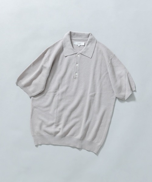 ★美品★ アーバンリサーチ ニット 半袖 ポロシャツ Lサイズ セール】『WEB限定』変形カノコ半袖ニットポロ（ポロシャツ