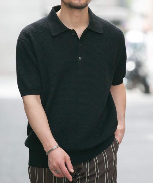 セール】『WEB限定』変形カノコ半袖ニットポロ（ポロシャツ）｜URBAN