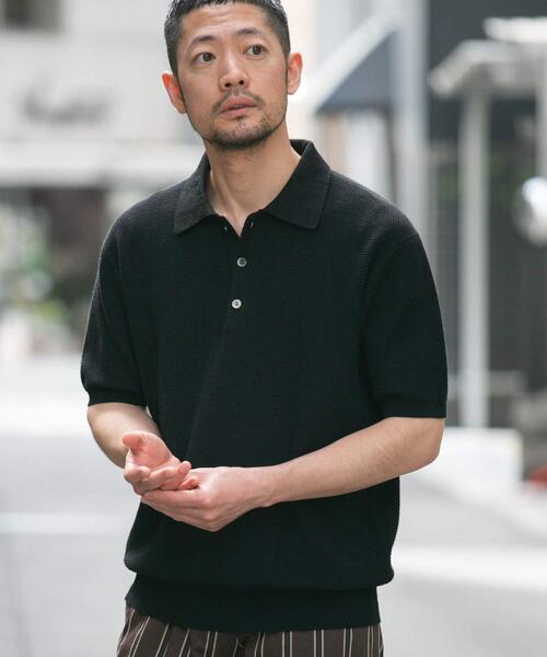 セール】『WEB限定』変形カノコ半袖ニットポロ（ポロシャツ）｜URBAN