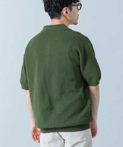 ★美品★ アーバンリサーチ ニット 半袖 ポロシャツ Lサイズ SENSE OF PLACE by URBAN RESEARCH ポロシャツ 「ユニセックス