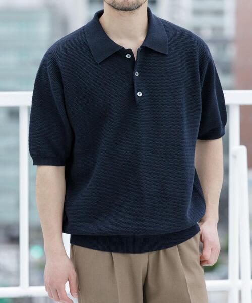 セール】『WEB限定』変形カノコ半袖ニットポロ（ポロシャツ）｜URBAN