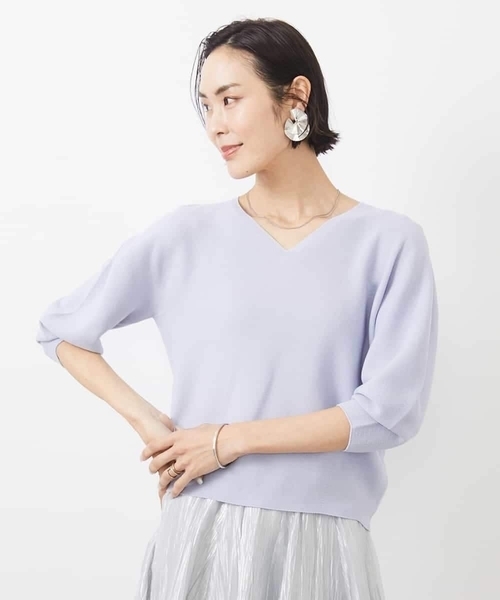 プル様 ニット セーター 「WEB限定カラー」ホールガーメント(R)Vネック