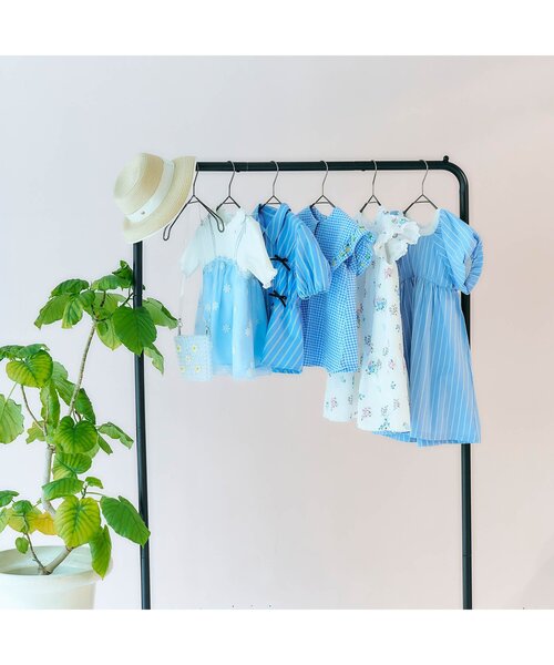 apres les cours（アプレレクール）の「【ジュニア対応】お花刺繍ドッキングチュール半袖トップス（Tシャツ/カットソー・キッズ・サックスブルー/イエロー・80/90/100/110/120/130/140）」の10枚目の写真
