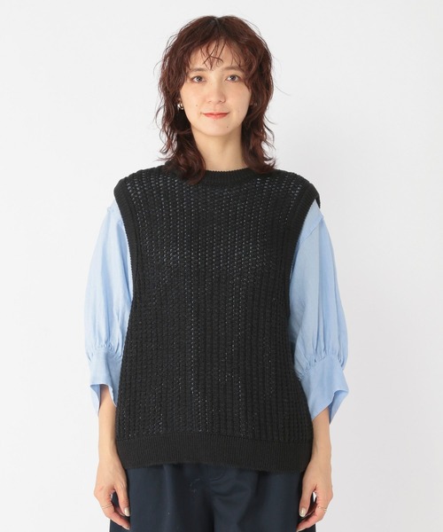 セール】5ゲージワッフルニットベスト（ベスト）｜studio CLIP