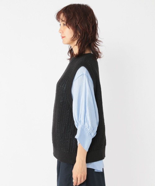 セール】5ゲージワッフルニットベスト（ベスト）｜studio CLIP