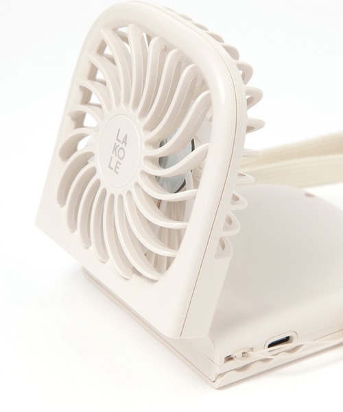 LAKOLE（ラコレ）の「【モバイルバッテリーにもなる】バッテリー＆ショルダー付きファン / 284564（生活家電・レディース・アイボリー/チャコールグレー・FREE）」の17枚目の写真