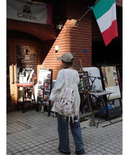 JUMELLE（ジュメロ）の「【Casselini】リボンバックパック（バックパック/リュック・レディース・ベージュ/ブラック・FREE）」の6枚目の写真