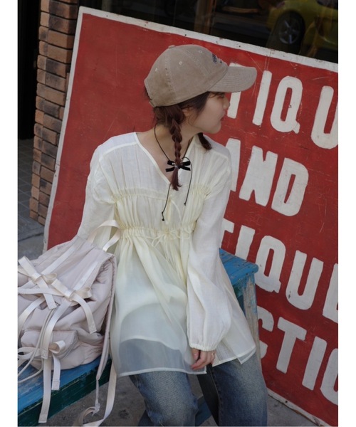 JUMELLE（ジュメロ）の「【Casselini】リボンバックパック（バックパック/リュック・レディース・ベージュ/ブラック・FREE）」の7枚目の写真