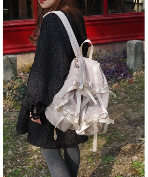 JUMELLE（ジュメロ）の「【Casselini】リボンバックパック（バックパック/リュック・レディース・ベージュ/ブラック・FREE）」の9枚目の写真