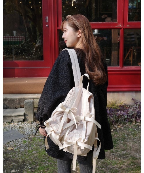 JUMELLE（ジュメロ）の「【Casselini】リボンバックパック（バックパック/リュック・レディース・ベージュ/ブラック・FREE）」の10枚目の写真
