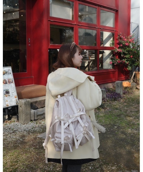 JUMELLE（ジュメロ）の「【Casselini】リボンバックパック（バックパック/リュック・レディース・ベージュ/ブラック・FREE）」の8枚目の写真