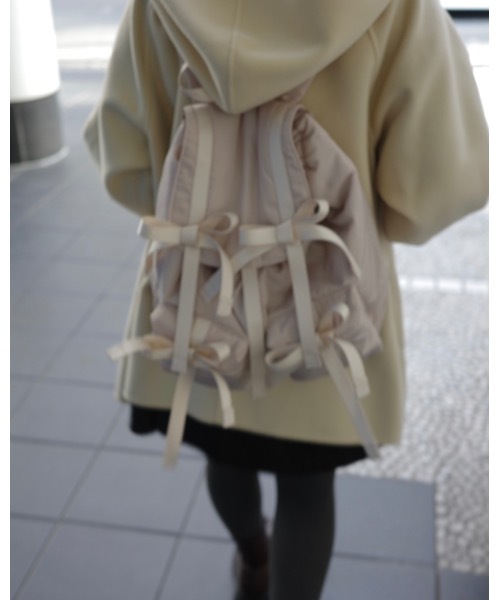 JUMELLE（ジュメロ）の「【Casselini】リボンバックパック（バックパック/リュック・レディース・ベージュ/ブラック・FREE）」の15枚目の写真