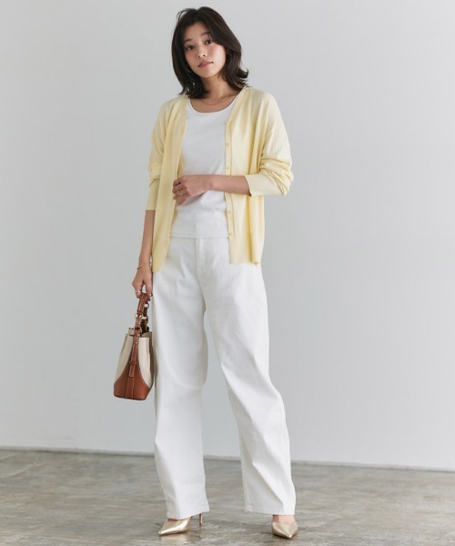 Pierrot(ピエロ)の「ロング丈UVカット・接触冷感シアーカーディガン(カーディガン/ボレロ・レディース・ブラック/イエロー系その他/グレイッシュベージュ/ブルー系その他/オフホワイト/ライトピンク・M/L)」の15枚目の写真