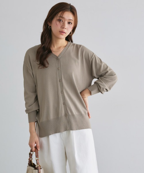 Pierrot(ピエロ)の「ロング丈UVカット・接触冷感シアーカーディガン(カーディガン/ボレロ・レディース・ブラック/イエロー系その他/グレイッシュベージュ/ブルー系その他/オフホワイト/ライトピンク・M/L)」の20枚目の写真