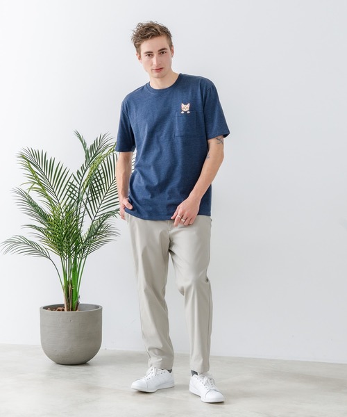 LB/S (エルビーエス)の「【汗染みの目立ちにくいTシャツ ZEROSTAIN/ゼロステイン】胸ポケット 刺繍Tシャツ 防汚 UVカット アニマル おじさん ビール アメ車(Tシャツ/カットソー・メンズ・ホワイト系その他3/ブラック系その他2/ホワイト系その他2/ブルー系その他/ベージュ系その他/ベージュ系その他3・LARGE/MEDIUM/X-LARGE)」の22枚目の写真