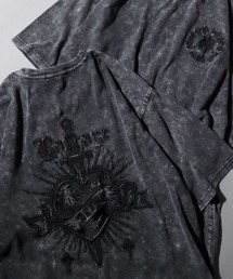 SITRY | Chemical Wash Hard Graphic T-Shirt/ケミカル加工 グランジ ヴィンテージライク オーバーサイズ 半袖Tシャツ レディース メンズ(Tシャツ/カットソー)