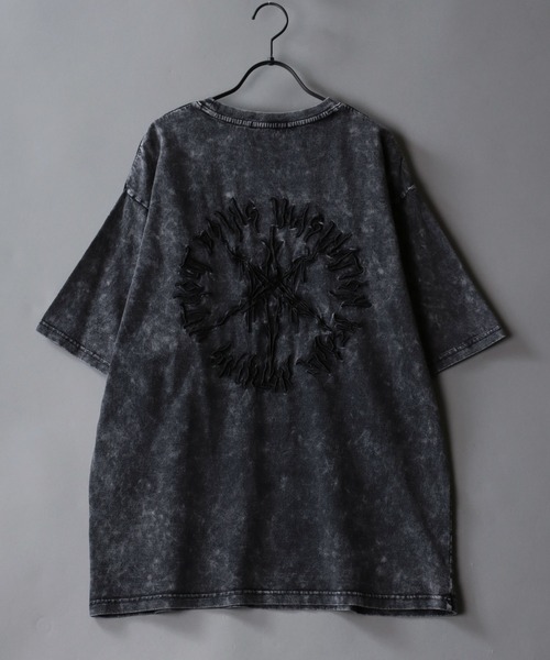 SITRY（シトリー）の「Chemical Wash Hard Graphic T-Shirt/ケミカル加工 グランジ ヴィンテージライク オーバーサイズ 半袖Tシャツ レディース メンズ（Tシャツ/カットソー・メンズ・ブラック系その他3/ブラック系その他/ブラック系その他2・L/M）」の9枚目の写真