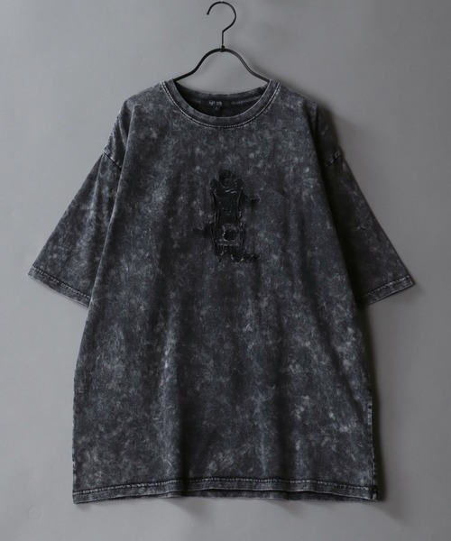 SITRY（シトリー）の「Chemical Wash Hard Graphic T-Shirt/ケミカル加工 グランジ ヴィンテージライク オーバーサイズ 半袖Tシャツ レディース メンズ（Tシャツ/カットソー・メンズ・ブラック系その他3/ブラック系その他/ブラック系その他2・L/M）」の4枚目の写真