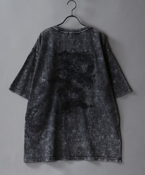 SITRY（シトリー）の「Chemical Wash Hard Graphic T-Shirt/ケミカル加工 グランジ ヴィンテージライク オーバーサイズ 半袖Tシャツ レディース メンズ（Tシャツ/カットソー・メンズ・ブラック系その他3/ブラック系その他/ブラック系その他2・L/M）」の5枚目の写真
