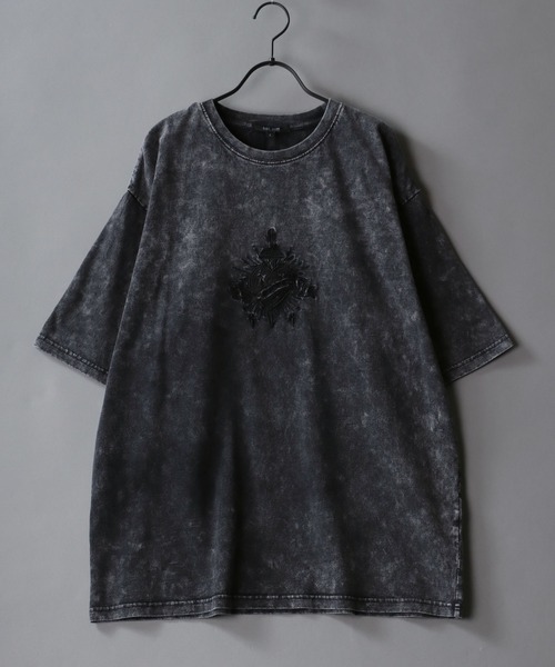 SITRY（シトリー）の「Chemical Wash Hard Graphic T-Shirt/ケミカル加工 グランジ ヴィンテージライク オーバーサイズ 半袖Tシャツ レディース メンズ（Tシャツ/カットソー・メンズ・ブラック系その他3/ブラック系その他/ブラック系その他2・L/M）」の6枚目の写真
