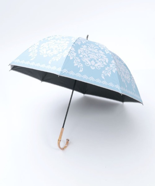 axes femme（アクシーズファム）の「ダマスク柄晴雨兼用ショート傘（長傘・レディース・ブルー/ピンク/チャコール・FREE）」の5枚目の写真