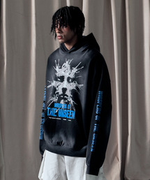 LIBERE（リベーレ）の「LIBERE リベーレ / WHISPERS OF THE UNSEEN HOODIE グラフィックプリントビッグシルエットフーディー パーカー / 251249（パーカー）」