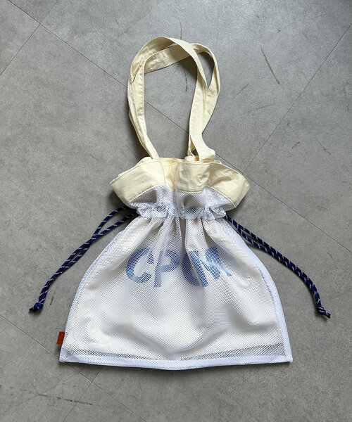 CPCM(シーピーシーエム)の「3WAYメッシュ巾着トート(トートバッグ・レディース・グリーン/オレンジ/アイボリー/ブルー・FREE)」の9枚目の写真