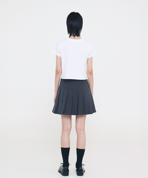 Opening Project（オープニングプロジェクト）の「Opening Project／Cropped Ribbon T（Tシャツ/カットソー・レディース・ブラック/ホワイト・SMALL/MEDIUM）」の3枚目の写真