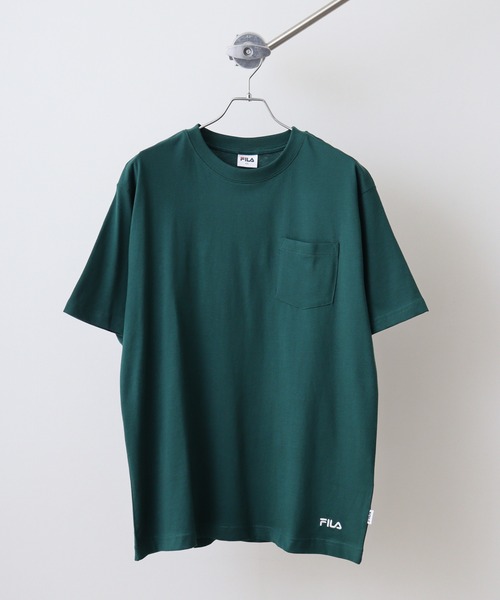FILA(フィラ)の「FILA T-SHIRTS コットン 刺繍/プリント/ポケット ロゴTシャツ(Tシャツ/カットソー・メンズ・ライトイエロー/ネイビー/グリーン/ワイン/ブルー/ホワイト/グリーン系/ブルー系/ブラック/イエロー系/ホワイト系/ネイビー系/ネイビー系1/グリーン系1/ホワイト系1/ネイビー系2/ブラック系・M/L/LL)」の8枚目の写真