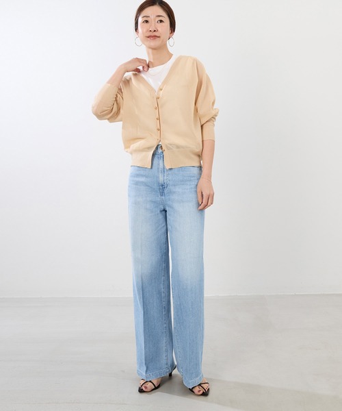 RED CARD TOKYO（レッドカード）の「【RED CARD TOKYO】Slogan-ルーズストレートデニムパンツ（デニムパンツ・レディース・ライトブルー・23/24）」の12枚目の写真