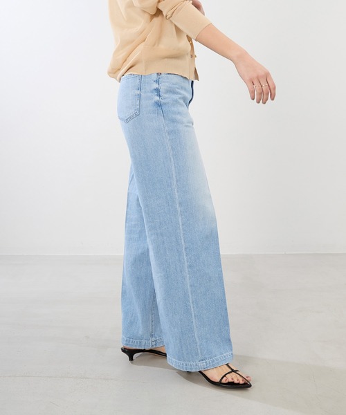 RED CARD TOKYO（レッドカード）の「【RED CARD TOKYO】Slogan-ルーズストレートデニムパンツ（デニムパンツ・レディース・ライトブルー・23/24）」の14枚目の写真