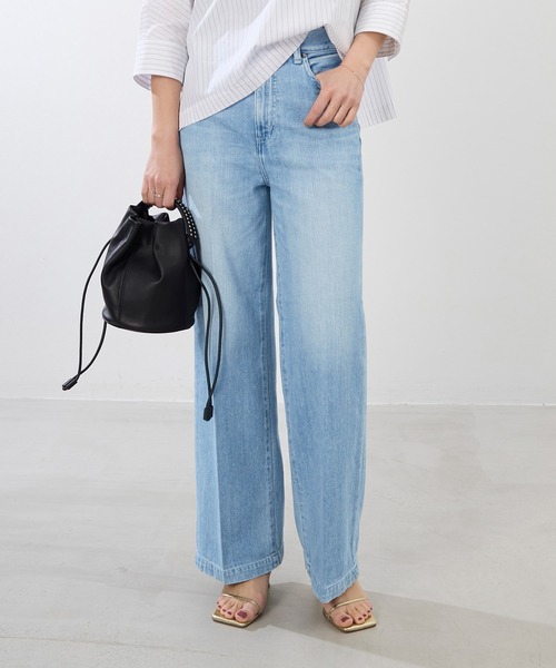 RED CARD TOKYO（レッドカード）の「【RED CARD TOKYO】Slogan-ルーズストレートデニムパンツ（デニムパンツ・レディース・ライトブルー・23/24）」の21枚目の写真