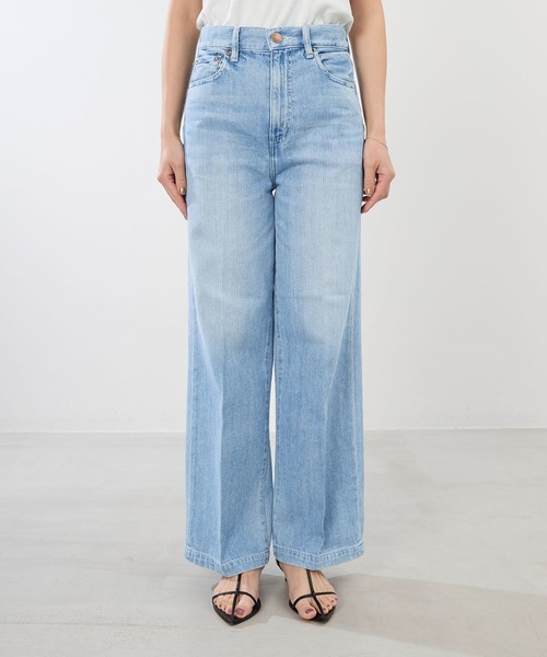 RED CARD TOKYO（レッドカード）の「【RED CARD TOKYO】Slogan-ルーズストレートデニムパンツ（デニムパンツ・レディース・ライトブルー・23/24）」の5枚目の写真