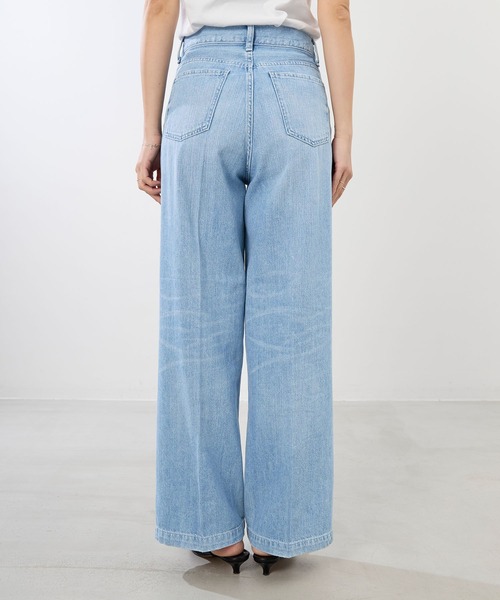 RED CARD TOKYO（レッドカード）の「【RED CARD TOKYO】Slogan-ルーズストレートデニムパンツ（デニムパンツ・レディース・ライトブルー・23/24）」の7枚目の写真