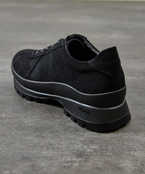 PADRONE（パドローネ）の「PADRONE パドローネ / GERMAN TRAINER with 884C Vibram ビブラムソールジャーマントレーナー 日本製 / PU8840-2006（スニーカー・メンズ・ブラック/ブラック系その他・40/41/42/43）」の6枚目の写真