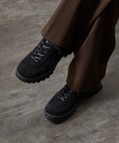 PADRONE（パドローネ）の「PADRONE パドローネ / GERMAN TRAINER with 884C Vibram ビブラムソールジャーマントレーナー 日本製 / PU8840-2006（スニーカー・メンズ・ブラック/ブラック系その他・40/41/42/43）」の19枚目の写真