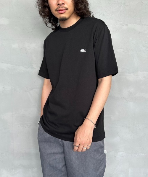 LACOSTE（ラコステ）の「[LACOSTE/ラコステ] ワンポイントロゴ バックプリントTシャツ（Tシャツ/カットソー・レディース・ホワイト/ブラック/カーキ・2/4/3）」の12枚目の写真