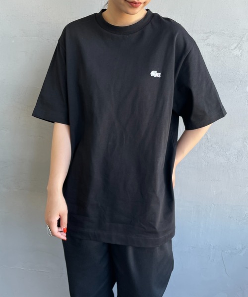 LACOSTE（ラコステ）の「[LACOSTE/ラコステ] ワンポイントロゴ バックプリントTシャツ（Tシャツ/カットソー・レディース・ホワイト/ブラック/カーキ・2/4/3）」の6枚目の写真